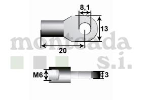 MONTCADA 11101010 - ANCLAJE OJO METAL D.8MM L22/L20 M6