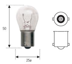 ELECTRICIDAD / ILUMINACION 03501210U - LAMPARA P21W (BA15S) 12V