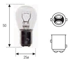 ELECTRICIDAD / ILUMINACION 03502420 - LAMPARA 2 POLOS P21/5W (BA15D) 24V