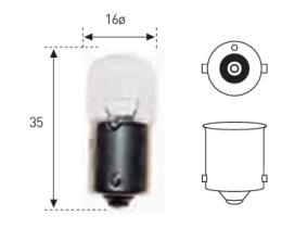 ELECTRICIDAD / ILUMINACION 03502421 - LAMPARA PILOTO R5W (BA15S) 24V