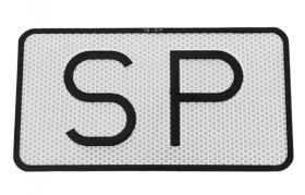 A92 PARTS 1458M - PLACA INDICADOR SP ALUMINIO 120 X 225