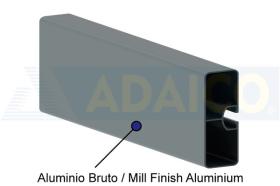 ADAICO 1702047 - PERFIL ANTIEMPOTRAMIENTO ALUMINIO 3000*100*30