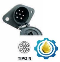 ELECTRICIDAD / ILUMINACION BAS007-N - BASE ALUMINIO TIPO N  7 POLOS  (LUCES - NEGRA)